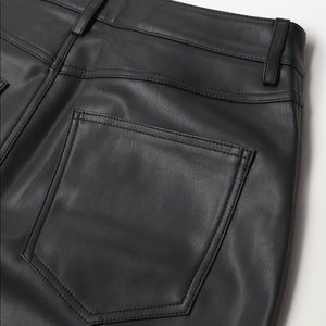 Mango faux leather straight trouser